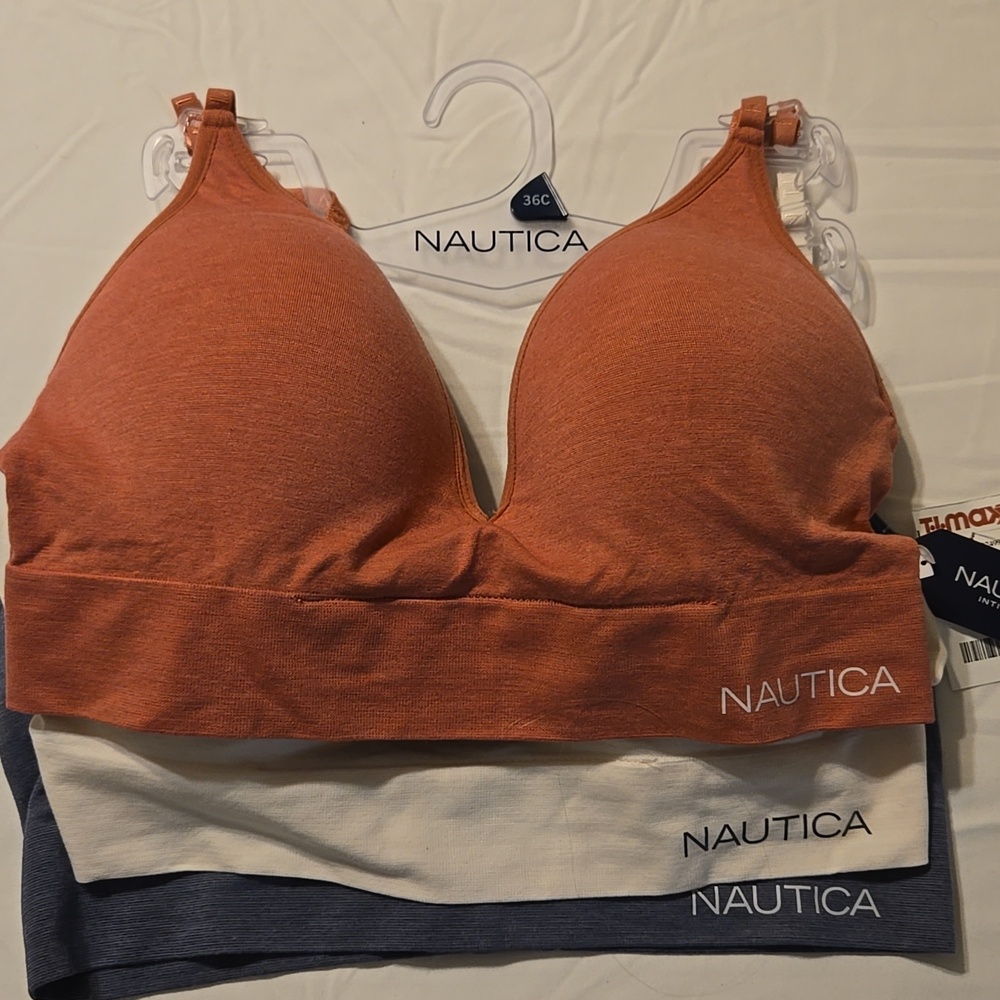 Nautica Women's Intimates Set - Pink, White, and Blue